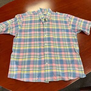 Bullock & Jones Plaid Mens Preppy Button Down sz XL EUC